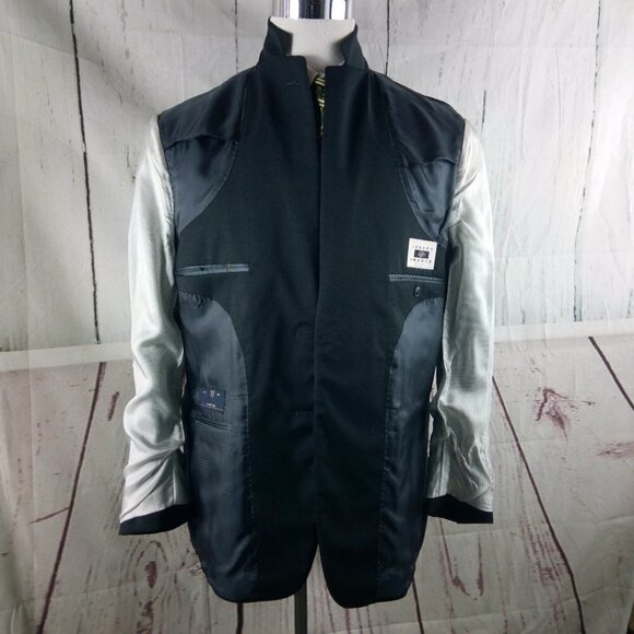 Joseph Abboud Italian Super 120's 42R Wool 2 Button Charcoal Suit Blazer Jacket - Picture 9 of 10